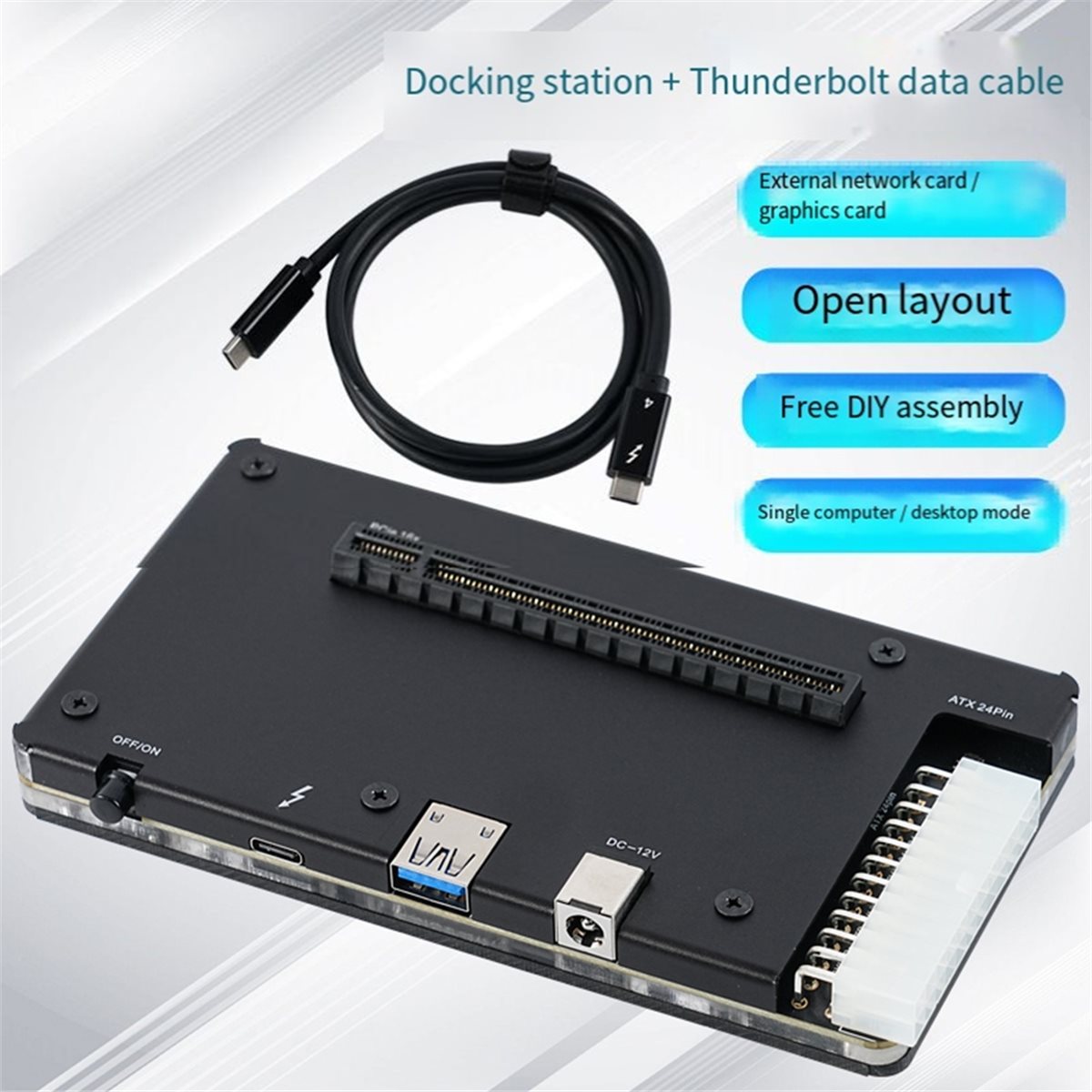 Thunderbolt 4 External Gpu Enclosure - Boîtier EGPU ABIU professionnel pour carte